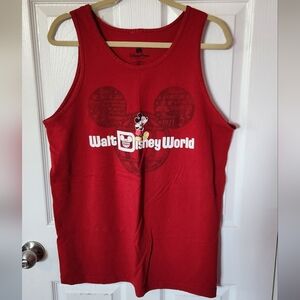 Disney Parks Men's L Disney World Red Tank Top